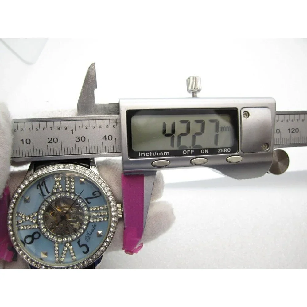 Women Breda Mechanical‎ WR Analog 42mm Dial Causal Round Watch (G68)